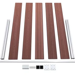 vidaXL Valla de jardín de WPC marrón 180x105 cm Marrón Discount