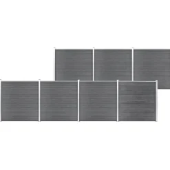 vidaXL Vallas De Jardín-Valla de jardín de WPC 1218x186 cm