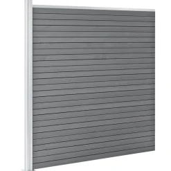 vidaXL Valla de jardín de WPC 353x186 cm Gris Best