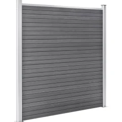 vidaXL Valla de jardín de WPC 353x186 cm Gris Best