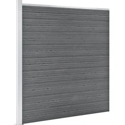 vidaXL Valla de jardín de WPC 1564x186 cm Gris Outlet