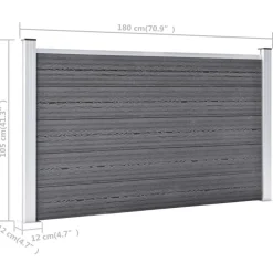 vidaXL Vallas De Jardín-Valla de jardín de WPC 699x106 cm