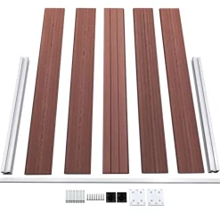 vidaXL Vallas De Jardín-Valla de jardín de WPC marrón 353x106 cm