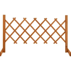 vidaXL Valla de jardín enrejada madera maciza abeto 120x60 cm Naranja