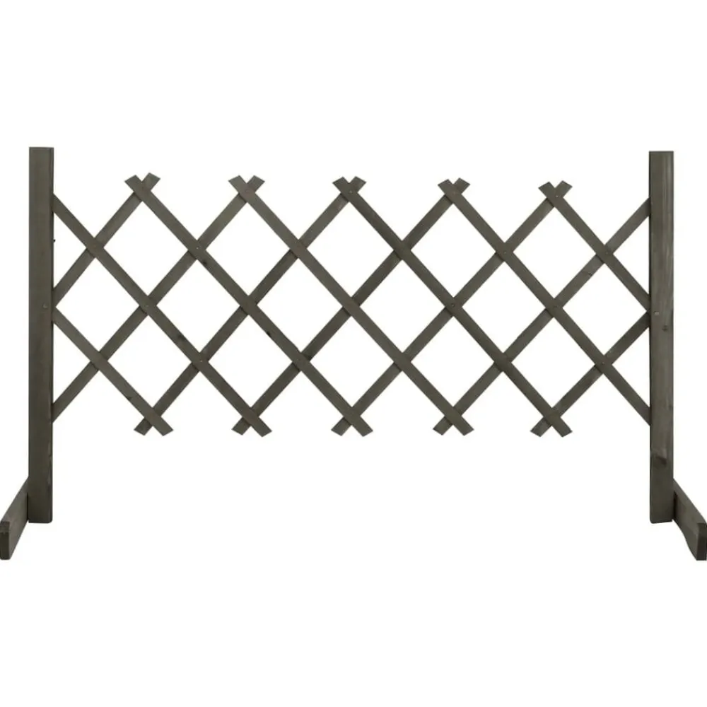 vidaXL Vallas De Jardín-Valla de jardín enrejado madera maciza de abeto 120x60 cm