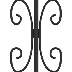 vidaXL Vallas De Jardín-Valla de jardín Kampen con punta de lanza negra, 240x75 cm, acero