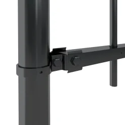 vidaXL Valla de jardín Woerden con punta de lanza de acero, 181x60 cm, negro Sale