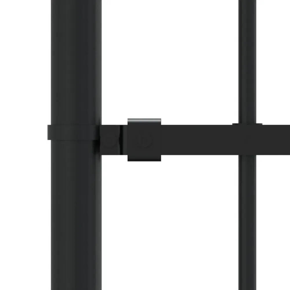 vidaXL Vallas De Jardín-Valla de jardín Woerden con punta de lanza negra, 240x75 cm, acero