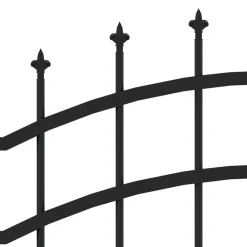 vidaXL Vallas De Jardín-Valla de jardín Woerden con punta de lanza negra, 240x75 cm, acero