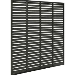 vidaXL Valla de lamas WPC 180x180 cm Gris oscuro Discount