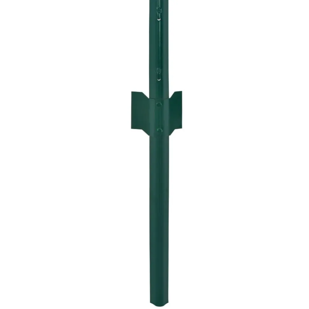 vidaXL Vallas De Jardín-Valla de malla alambre con postes acero 25x0,5 m verde