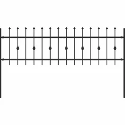 vidaXL Valla de Piquete Asten Negro 200 x 130 cm New