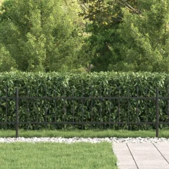 vidaXL Valla de Piquete Asten Negro 200 x 130 cm New