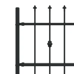 vidaXL Valla de Piquete Asten Negro 200 x 130 cm New
