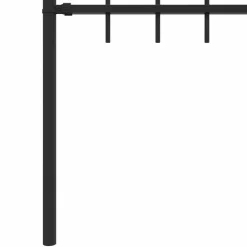 vidaXL Valla de Piquete Asten Negro 200 x 130 cm New