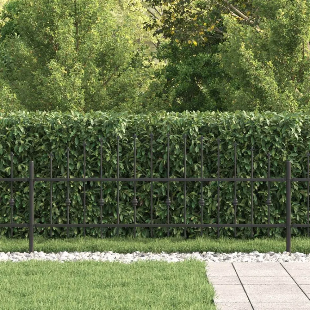 vidaXL Valla de Piquete Asten Negro 200 x 130 cm Sale