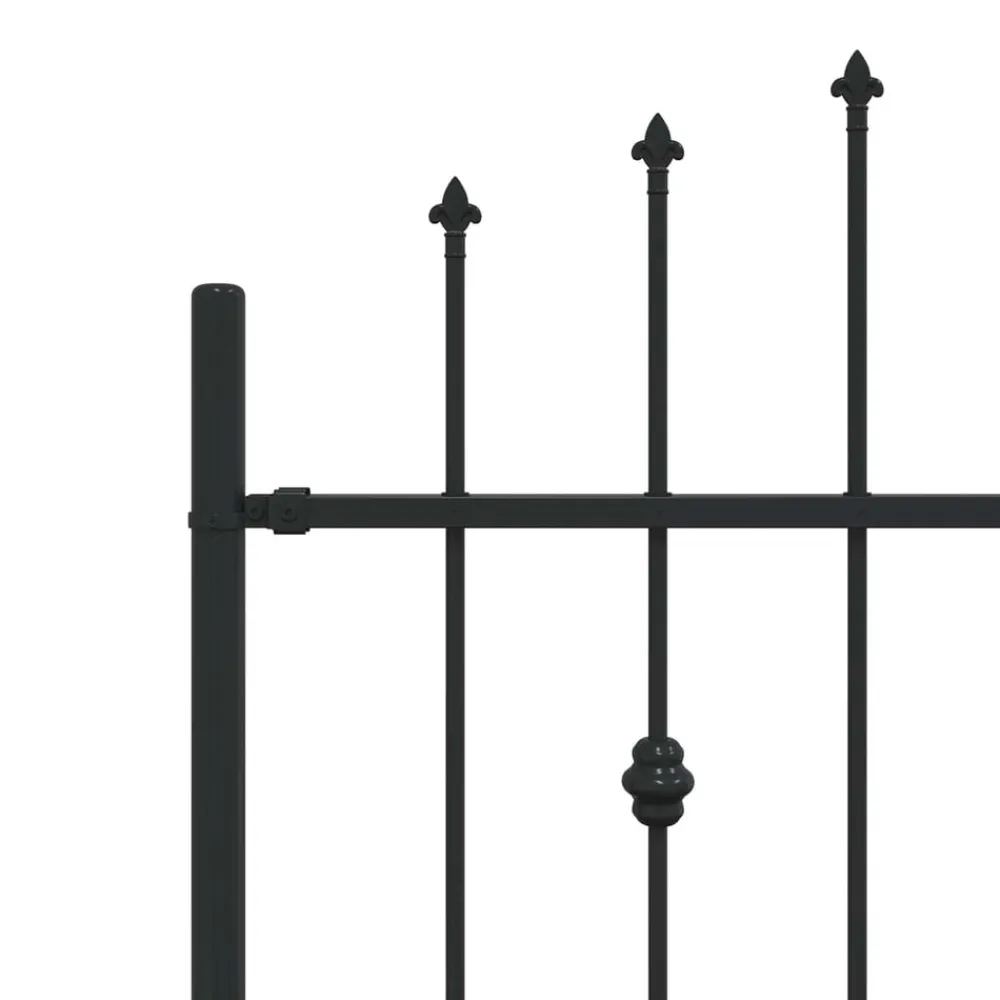 vidaXL Valla de Piquete Asten Negro 200 x 130 cm Sale