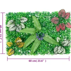 vidaXL Jardín-Valla de plantas artificiales 6 uds verde 40x60 cm