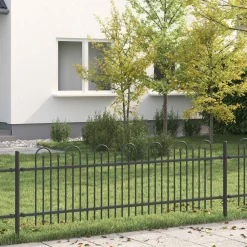 vidaXL Valla en Arco de Púas Dronten Negro 200 x 130 cm New