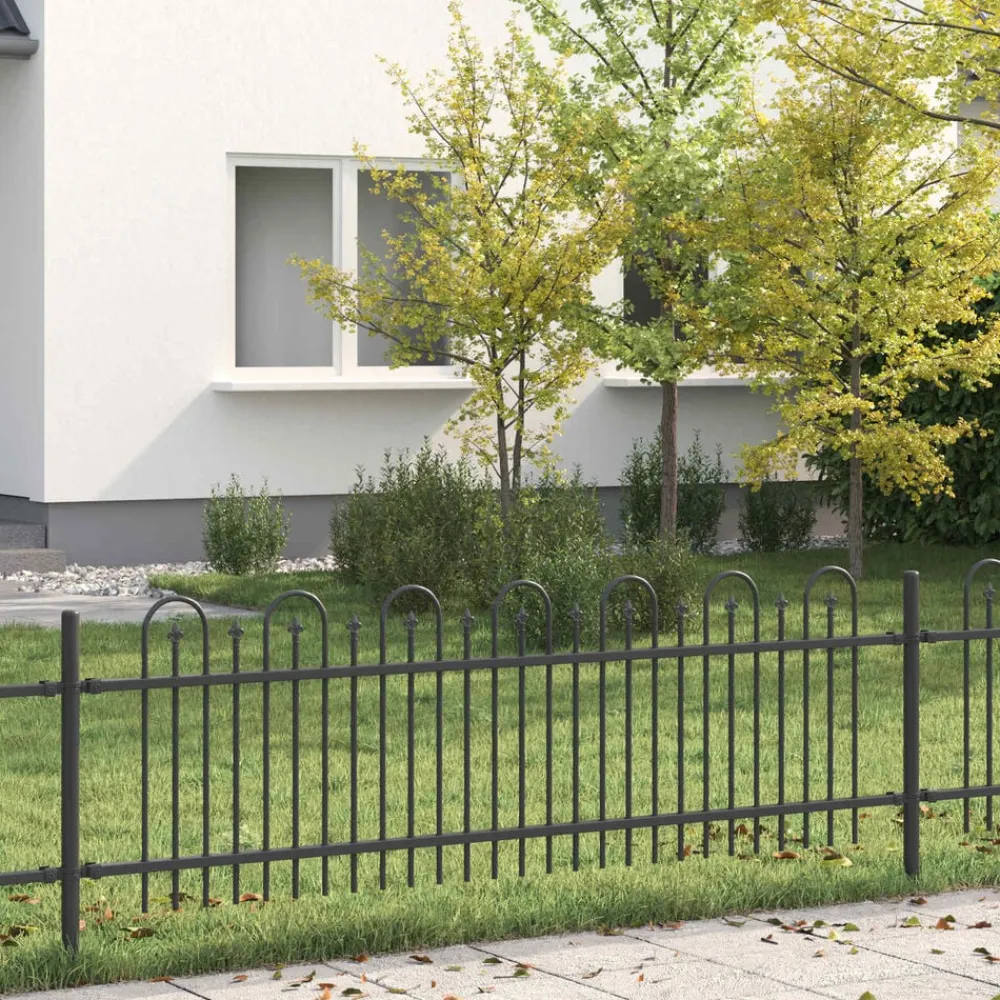vidaXL Valla en Arco de Púas Dronten Negro 200 x 130 cm New