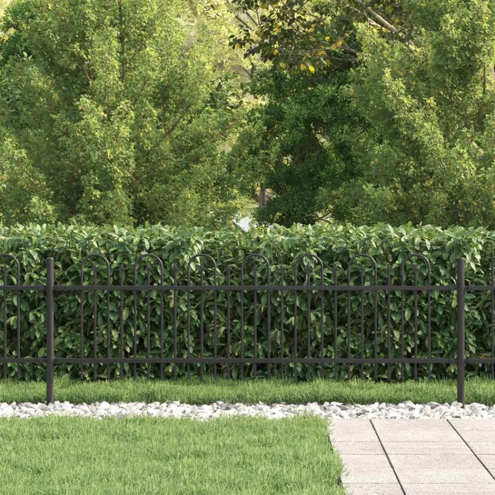 vidaXL Valla en Arco de Púas Dronten Negro 200 x 130 cm New