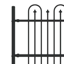 vidaXL Valla en Arco de Púas Dronten Negro 200 x 130 cm New
