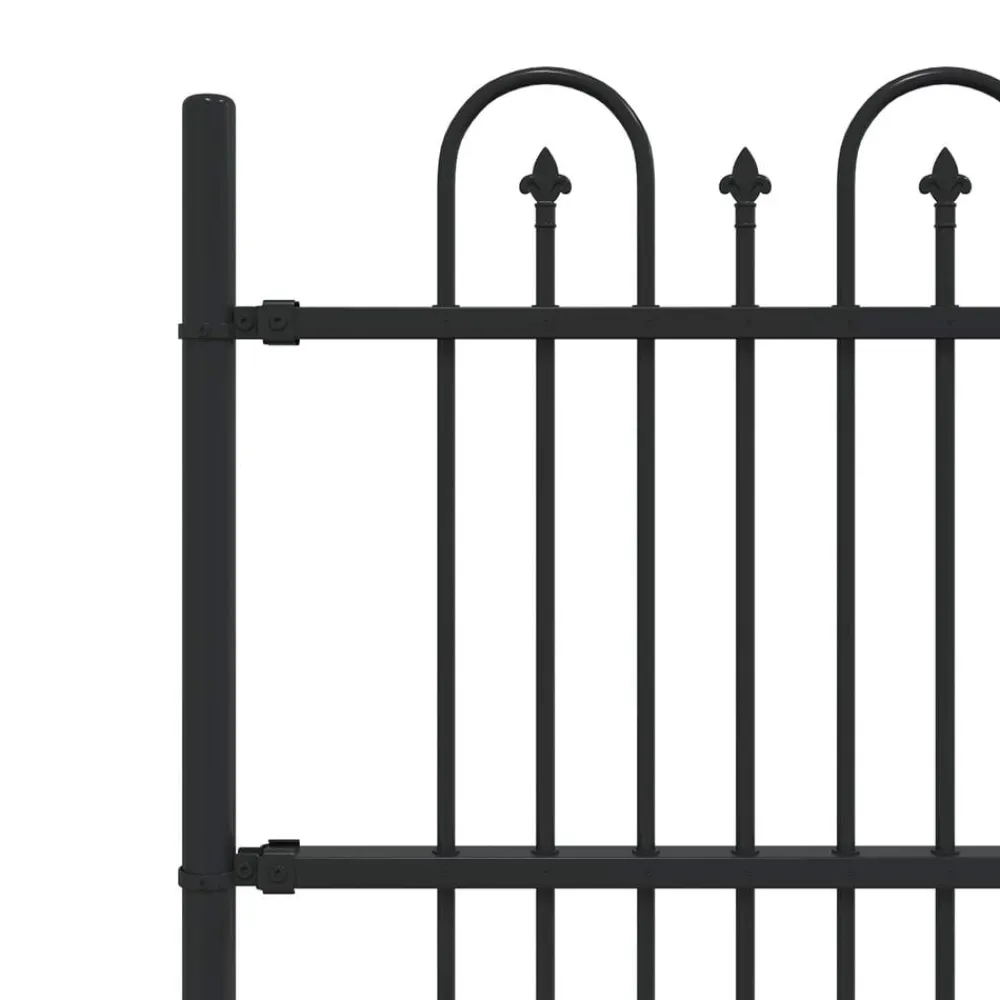vidaXL Valla en Arco de Púas Dronten Negro 200 x 130 cm New