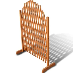 vidaXL Valla enrejada de madera maciza 180x100 cm Marr&oacute;n Sale