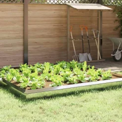 vidaXL Vallas De Jardín-Valla para caracoles Plateado 50 x 3,5 x 25 cm