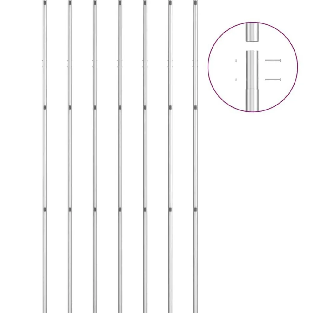 vidaXL Vallas De Jardín-Valla tela metálica y postes acero galvanizado plata 15x1,5 m