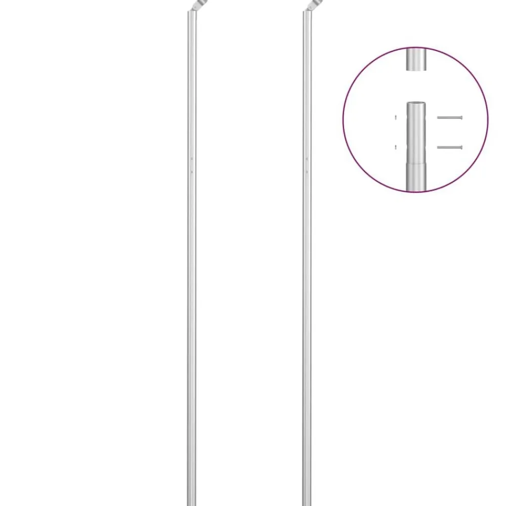vidaXL Vallas De Jardín-Valla tela metálica y postes acero galvanizado plata 15x1,5 m