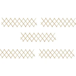 vidaXL Vallas De Jardín-Vallas enrejadas 5 uds madera de abeto 180x30 cm