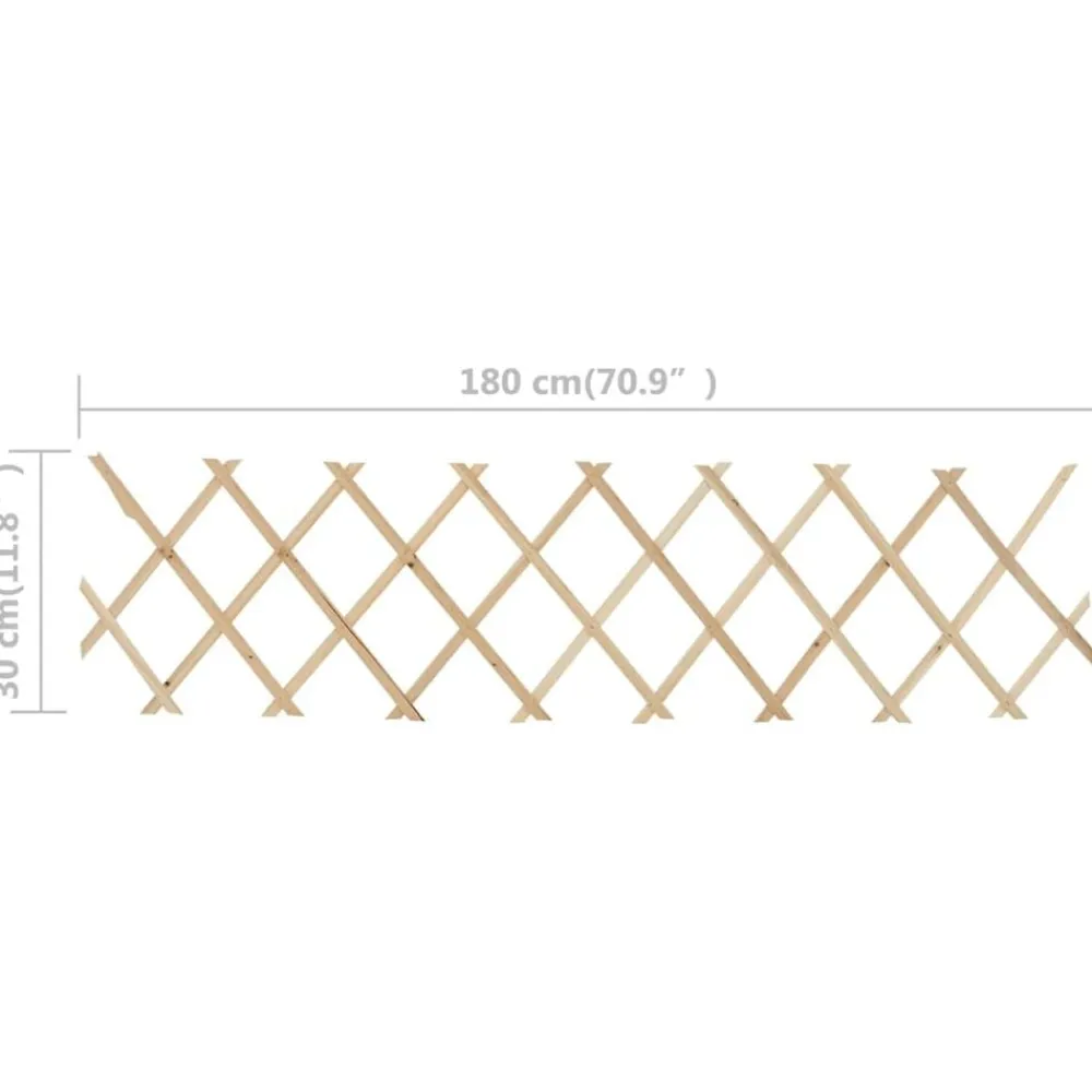 vidaXL Vallas De Jardín-Vallas enrejadas 5 uds madera de abeto 180x30 cm