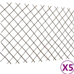 vidaXL Vallas enrejadas de sauce 5 unidades 180x120 cm Online