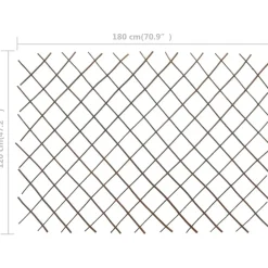 vidaXL Vallas enrejadas de sauce 5 unidades 180x120 cm Online