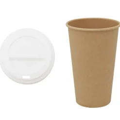 vidaXL Vasos de café de papel con tapa 1000 uds 16oz 400ml New