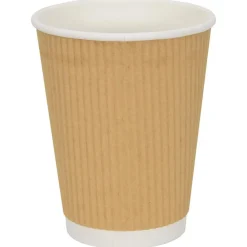 vidaXL Restauración-Vasos de café de papel con tapa 1000 uds 12oz 300ml