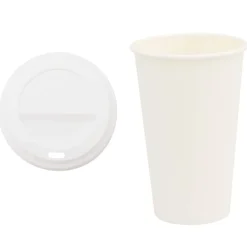 vidaXL Vasos de café de papel con tapa 1000 uds 16oz 400ml Clearance