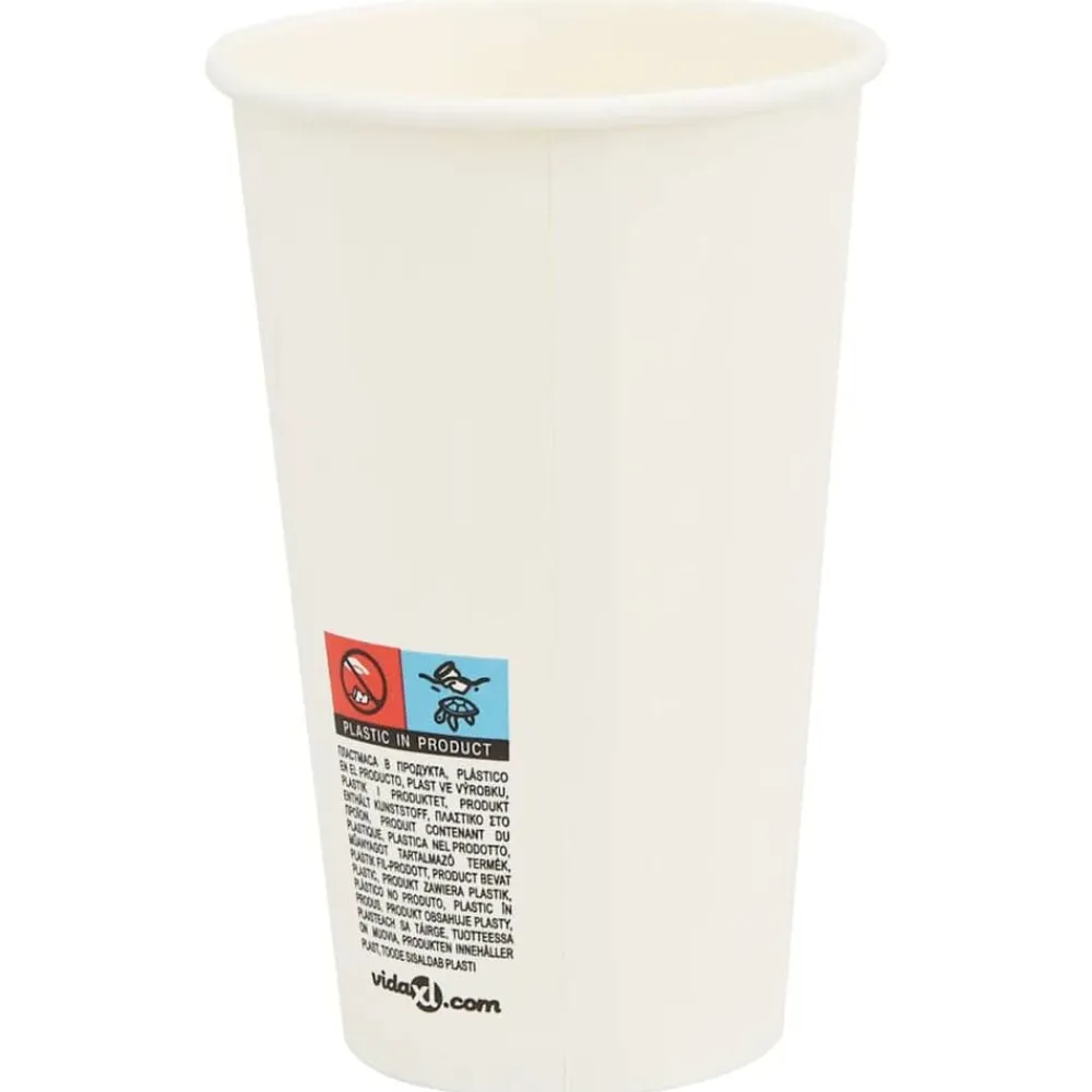 vidaXL Vasos de café de papel con tapa 1000 uds 16oz 400ml Clearance