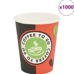 vidaXL Restauración-Vasos desechables para café 1000 unidades papel 240 ml 8 oz