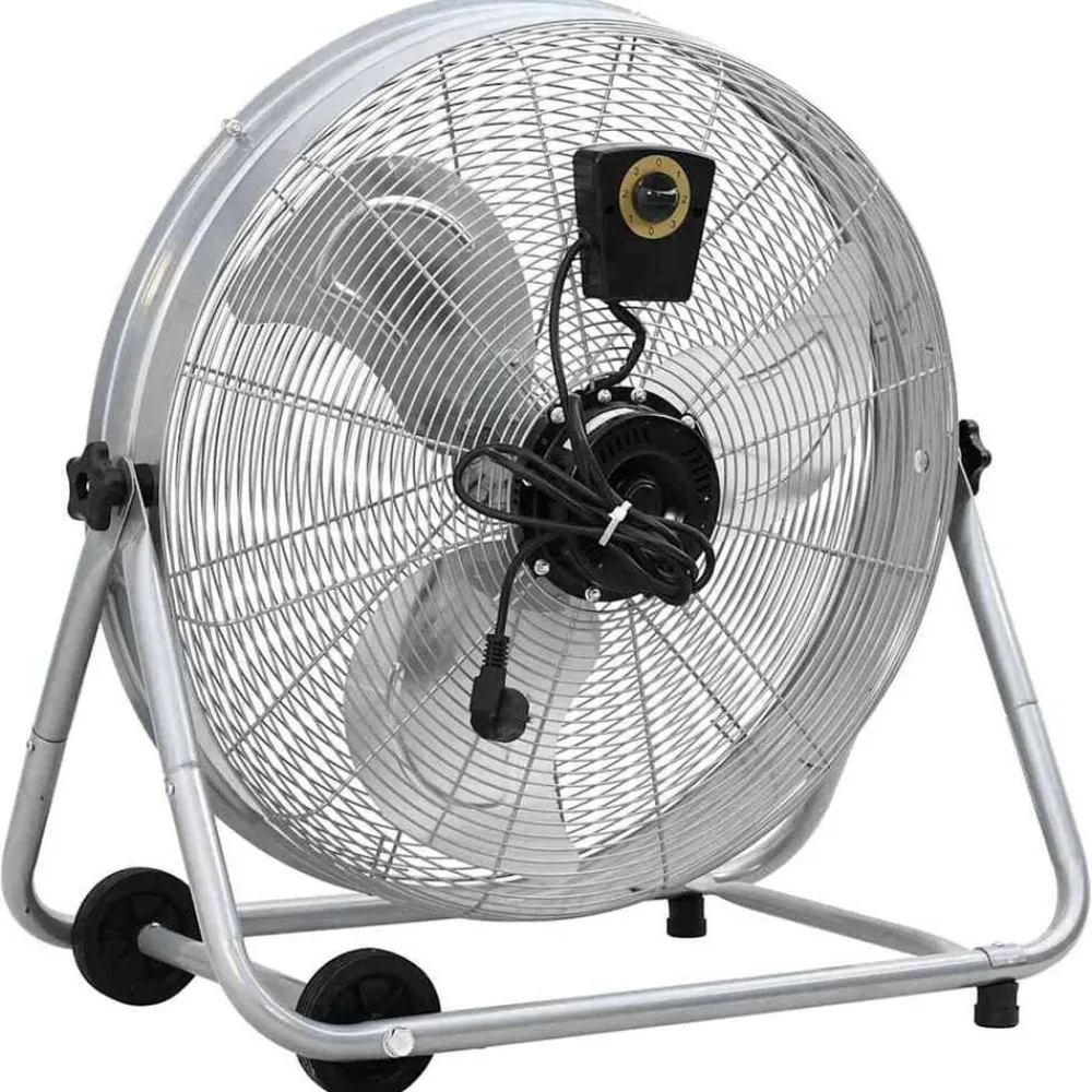 vidaXL Ventilador de tambor Plateado 73 x 42 x 70 cm Aluminio Outlet