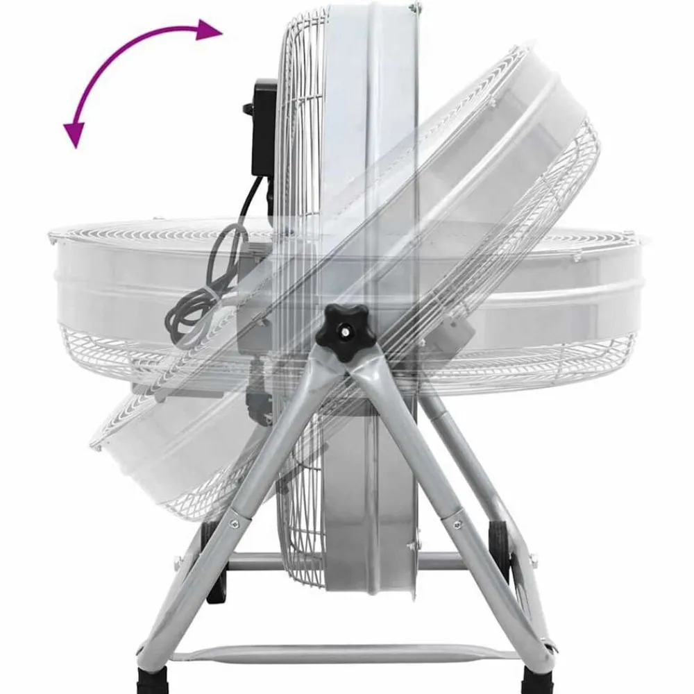vidaXL Ventilador de tambor Plateado 73 x 42 x 70 cm Aluminio Outlet
