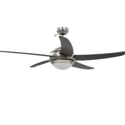 vidaXL Electrodomésticos-Ventilador de techo adornado con lámpara 128 cm marrón
