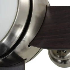 vidaXL Electrodomésticos-Ventilador de techo adornado con lámpara 128 cm marrón