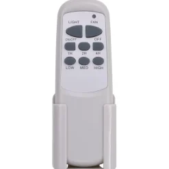 vidaXL Ventilador de techo adornado con lámpara 128 cm Blanco