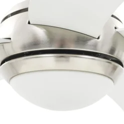 vidaXL Ventilador de techo adornado con lámpara 128 cm Blanco