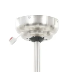 vidaXL Ventilador de techo adornado con lámpara 128 cm Blanco
