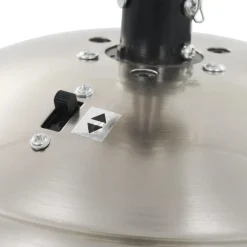 vidaXL Ventilador de techo adornado con lámpara 128 cm Blanco