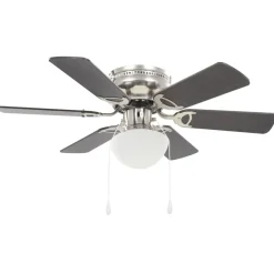 vidaXL Electrodomésticos-Ventilador de techo adornado con lámpara 82 cm marrón oscuro
