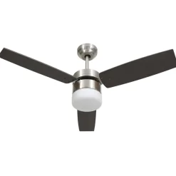 vidaXL Ventilador de techo con luz con mando marrón oscuro 108 cm Marrón oscuro Online